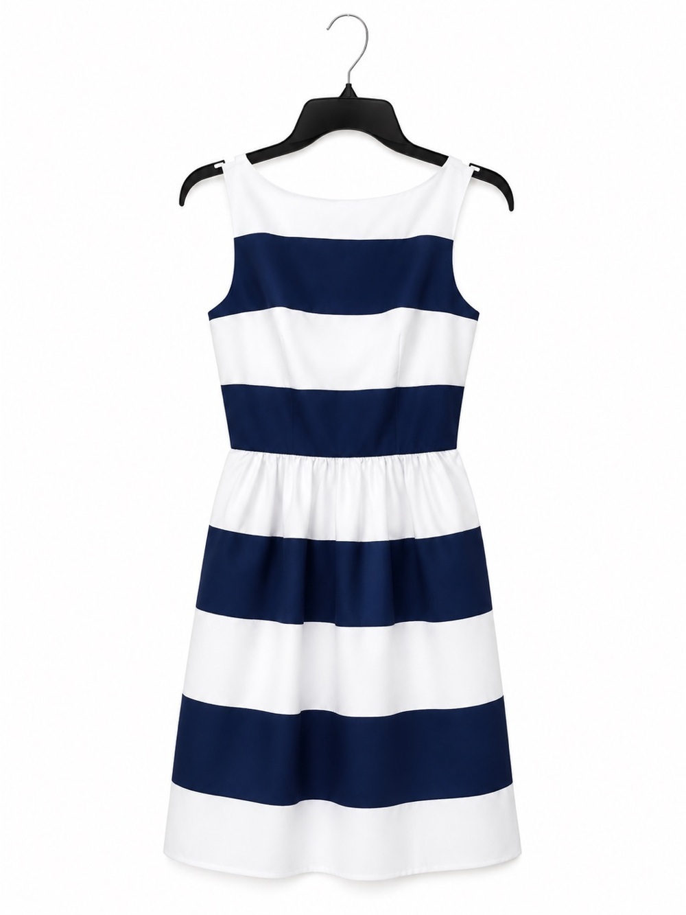 B Darlin Navy & White Striped Sleeveless Midi Dress